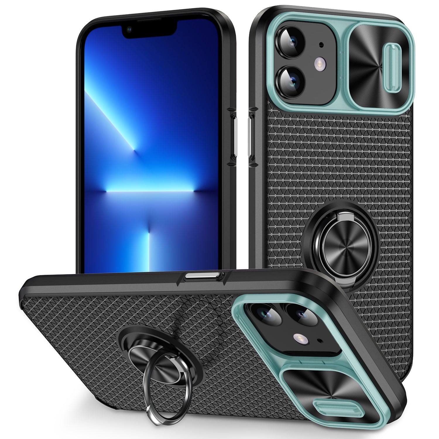 Kryt na telefon Ring Kickstand pro iPhone 11 CD Vein Slide Ochrana objektivu fotoaparátu PC TPU kryt telefonu Kryt na telefon Ring Kickstand pro iPhone 11 CD Vein Slide Ochrana objektivu fotoaparátu PC TPU kryt telefonu